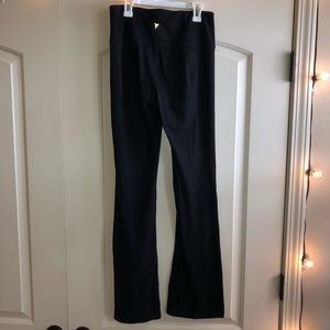 Black flared leggings